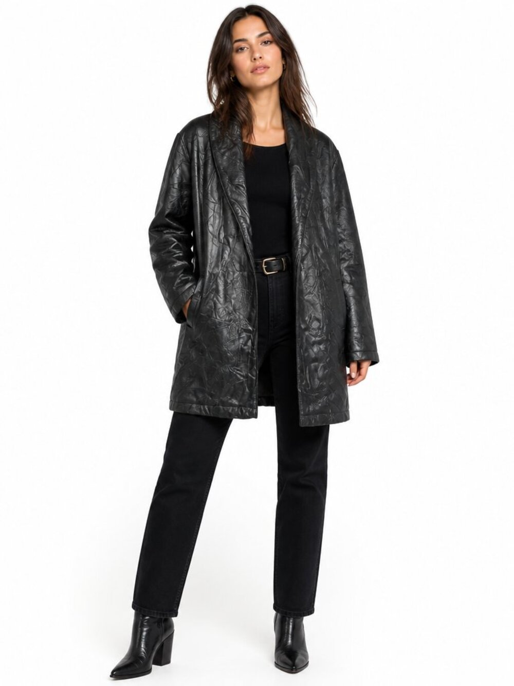 Maxam Genuine Leather Coat XXL Italian Mosaic Design